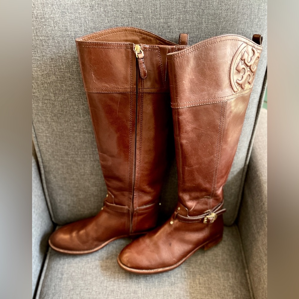 Tory Burch brown riding boots size 8
